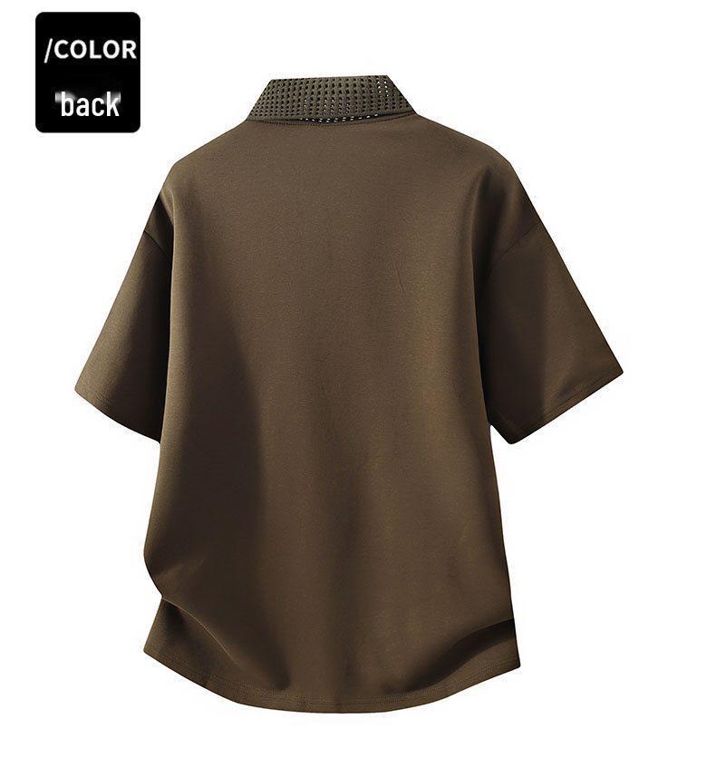 Summer 2026 Men's Ice Silk Quick-Dry Short-Sleeve Lapel Polo Shirt
