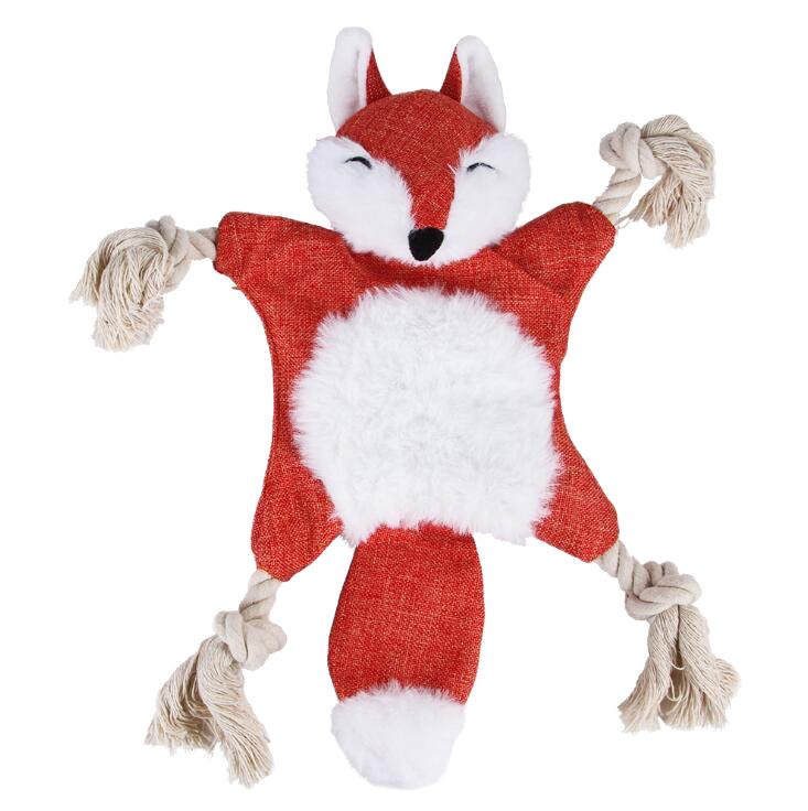 Pet Dog Chew Resistant Teething Plush Toy Animal Shape with Squeaker Pet Supplies Portable Plush Toy