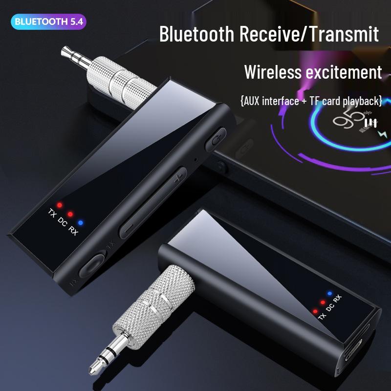 3.5mm Bluetooth 5.4 Dual Audio Receiver & Transmitter with AUX & Card Slot