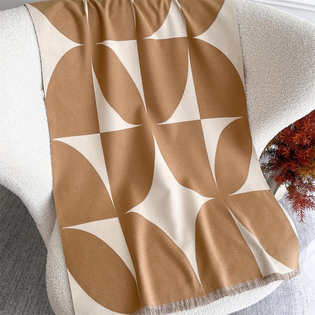 Versatile Imitation Cashmere Fringed Scarf Autumn And Winter With Loose Shawl High-End Women