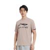 Li-Ning Sport Fashion Series Logo Print Round Neck Cultural Short Sleeve T-Shirt Drop Shoulder Men Tops Light-Purple AHSR543-4