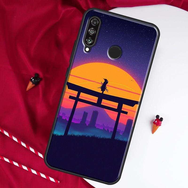 Synthwave 80's Retro Neon vaporwave For Huawei Nova 8i 7i 11i 12i 12s 9 10 SE Y90 Y60 Y70 Y72 Y61 Y91 P30 P40 Lite P60 Pro Case