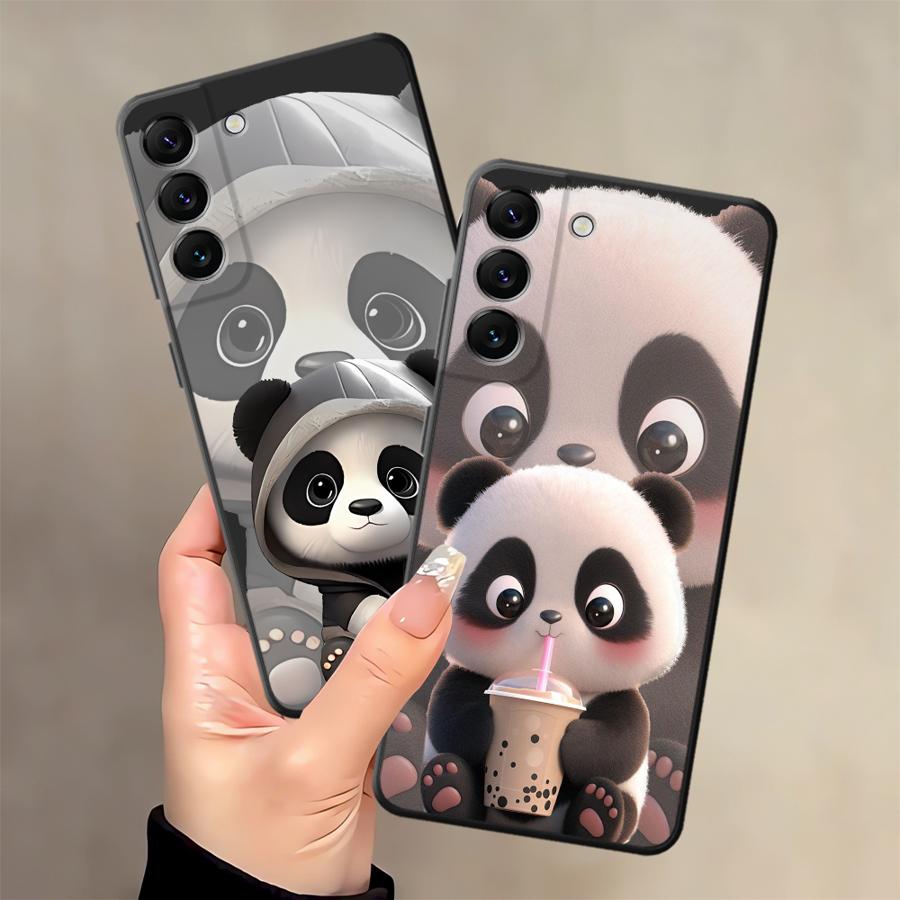 Cute Panda Phone Cover Case for Samsung Galaxy A06 A52 A73 A37 A12 A25 A57 A55 A05 A53 A23 A51 A41 A13 A17 A15 A16 A50 A70 A36