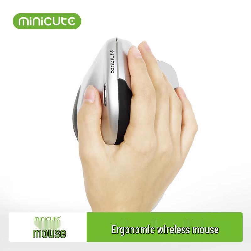 

Miqiao EZMOUSE5 Ergonomic Right-Hand Wireless Bluetooth Mouse Black