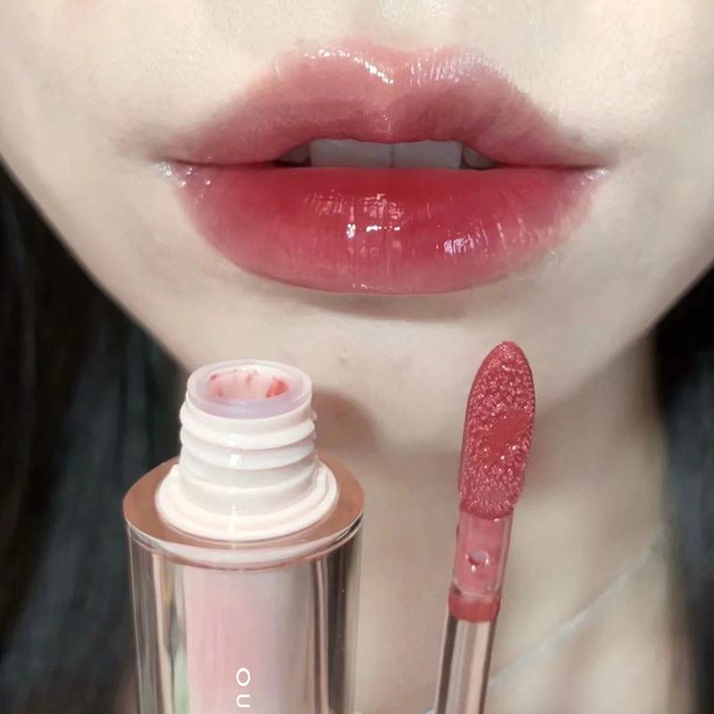 

OULESONG Frozen Tea Mirror Lip Gloss - Watery Jelly Glass Finish for Live Streaming. Standard