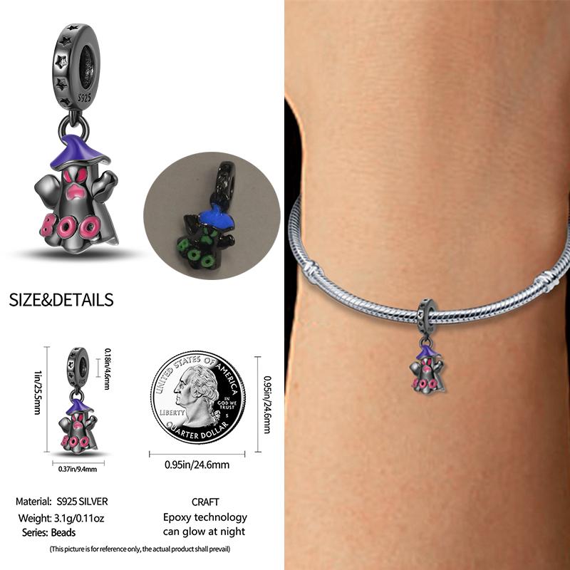 copper Charm Bead Charms Bead Charms Halloween Pumpkin Skull Collection Dangle Compatible With Authentic Bracelets Necklaces Women Do It Yourself Jewe