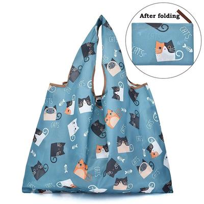 Bag Large Foldable Shopping Bag Reusable Grocery Bag Tear-Proof Nylon Bag Suitable For Grocery Recycling Gift