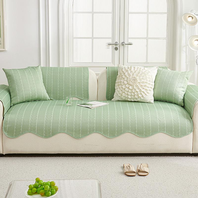 French Cream Wind  New Summer Sofa Cushion Universal Fixed Sofa Cover Cloth Special-Shaped Sofa Cushion