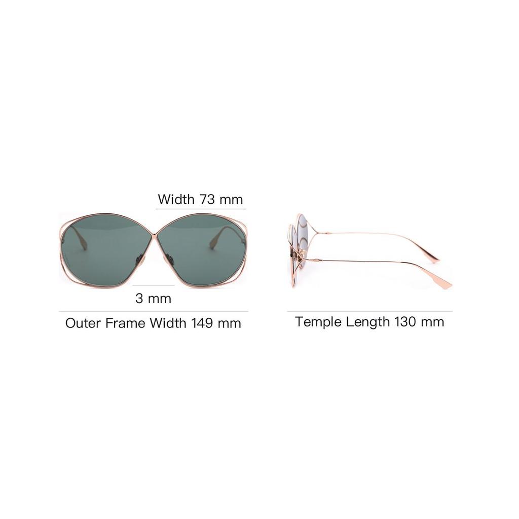 Dior Stellaire 2 Irregular Gold Frame Sunglasses Metal Oval Sunglasses Women sunglasses STELLAIRE2-DDBO7