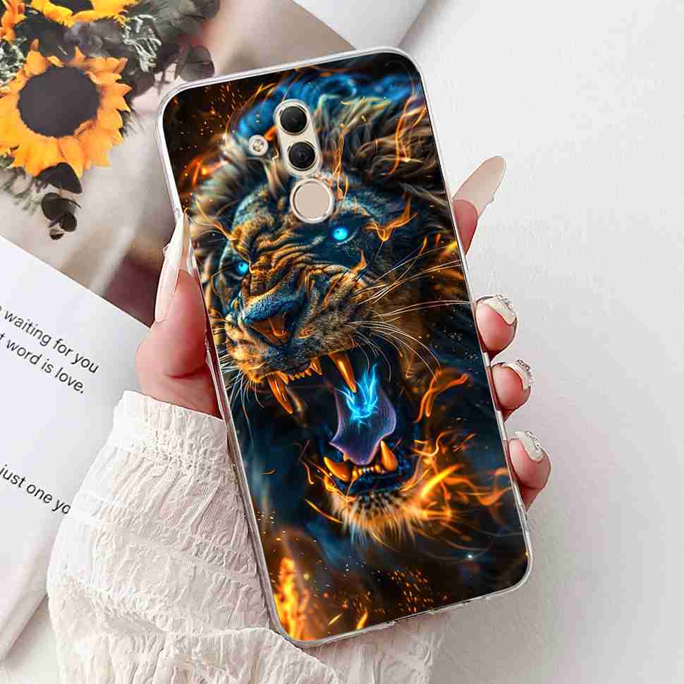 For Huawei Mate 20 Lite 6.3" Case SNE-AL00 Cute Cat Soft Silicone Cover For Huawei Mate 20Lite SNE-LX1 Colorful Butterfly Shell