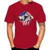 Football T Shirt Men Cotton Print American Flag Crack Graphic Short Sleeve Tees NFL Team Fan Casual Sports Tops Summer O-Neck Daily Wear Shirts