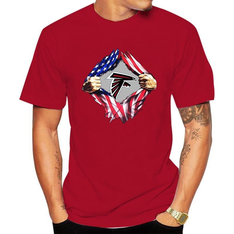 Football T Shirt Men Cotton Print American Flag Crack Graphic Short Sleeve Tees NFL Team Fan Casual Sports Tops Summer O-Neck Daily Wear Shirts