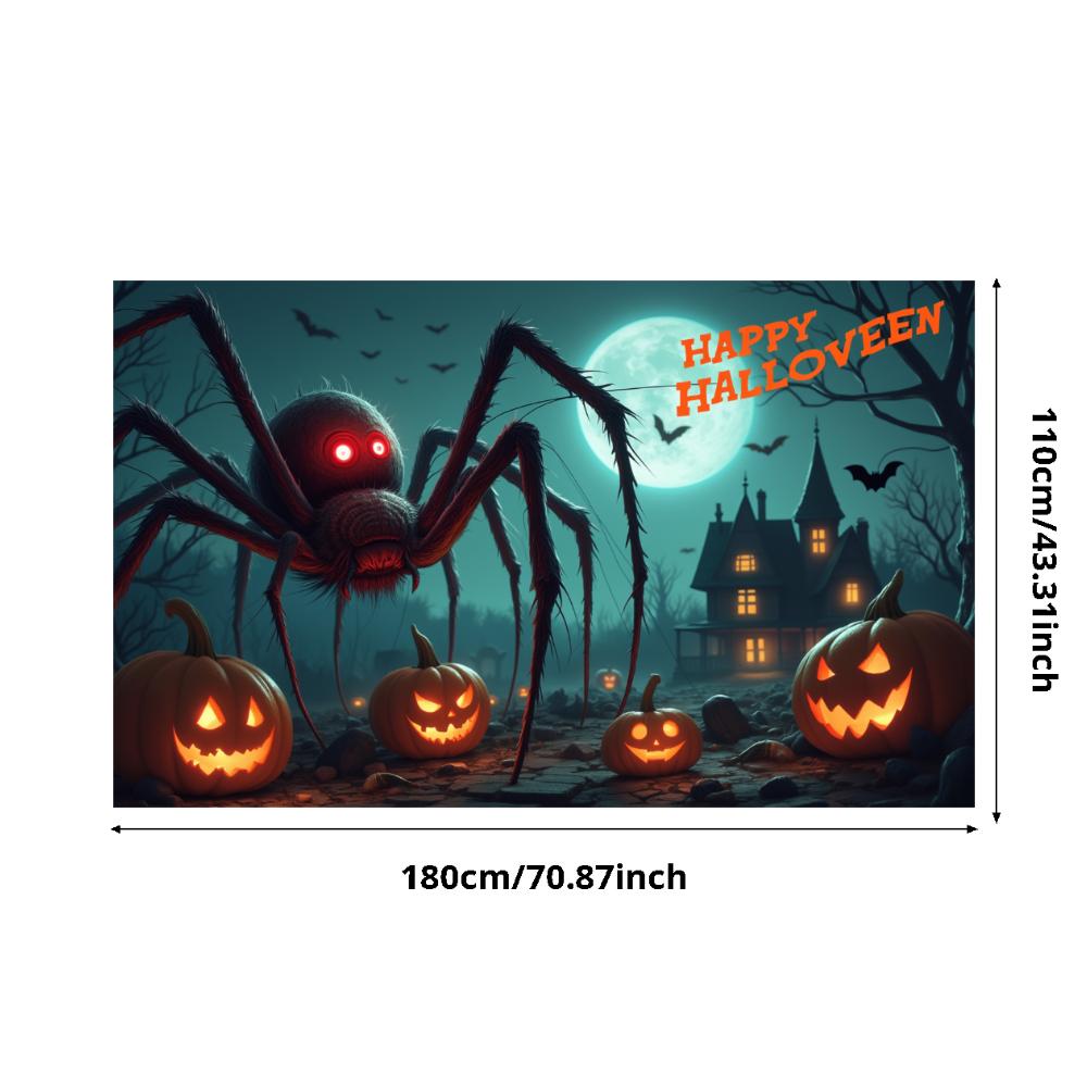 Halloween Banner Haunted Effect Halloween Party Banner Pumpkin Backdrop Pumpkin Illustration Night Theme Banner For Haunted