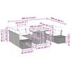 Garden Sofa Set with Cushions 10 pcs Black and Cream