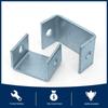 Galvanized Steel Ceiling Connector Bracket with Adjustable U-Channel and Eye Bolt