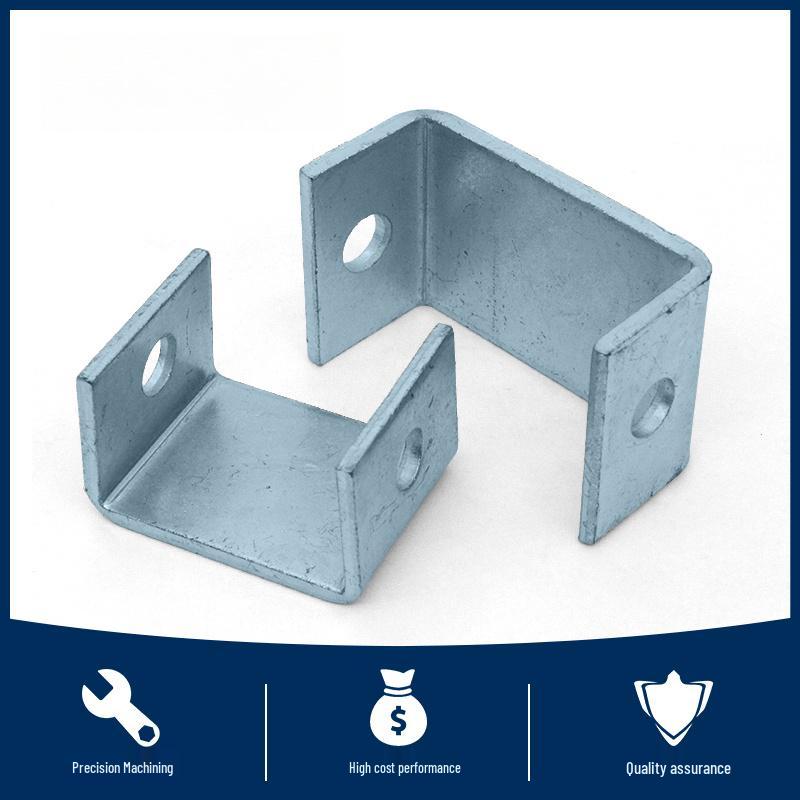 Galvanized Steel Ceiling Connector Bracket with Adjustable U-Channel and Eye Bolt