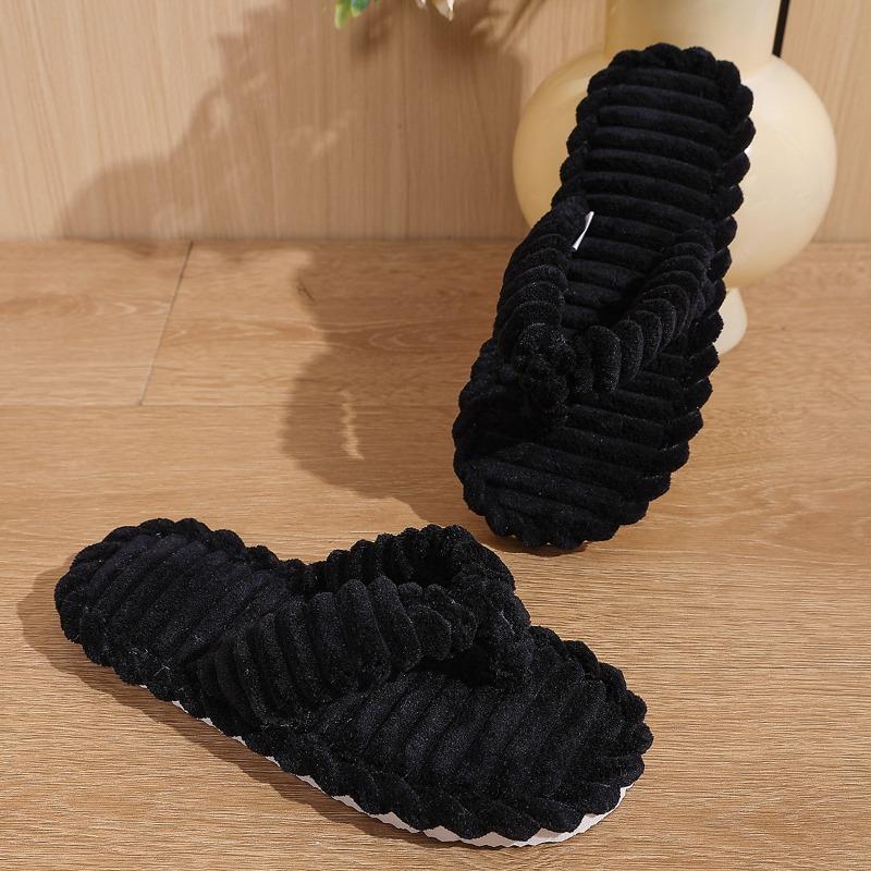 Soft fluffy flip-flops women's summer home comfort flat-bottomed slippers hotel hospitality thickened bathroom slippers women