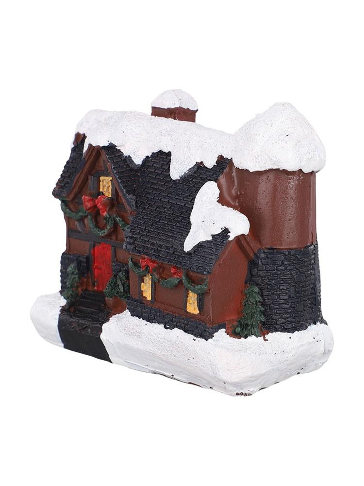 

Светящийся маленький домик рождественской деревни, праздничное украшение E