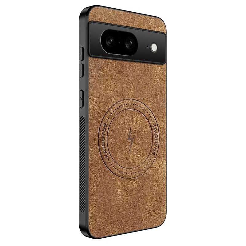 For Google Pixel 7 Sheepskin Magnetic Case For Google Pixel 7 Fashion Lightning Pattern Leather Phone Cover Capa For Google 7
