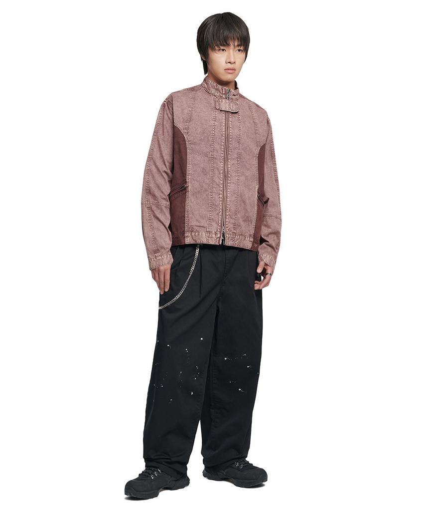 Nomanual Overdyed Two-Tone Jacket - Burgundy