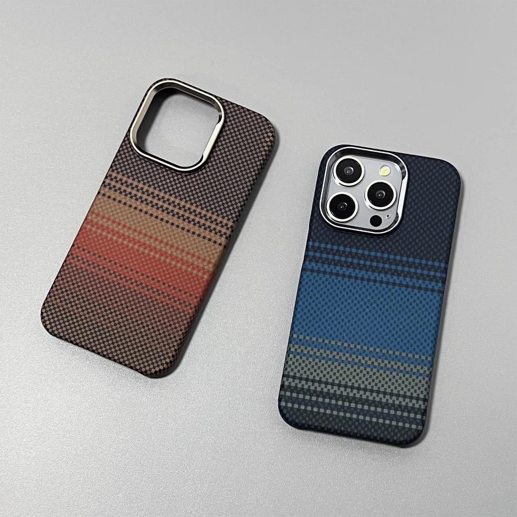Applicable To iPhone17promax Sunset Moonrise Kevlar Magnetic Mobile Phone Case Apple 16 Half Pack PC Case