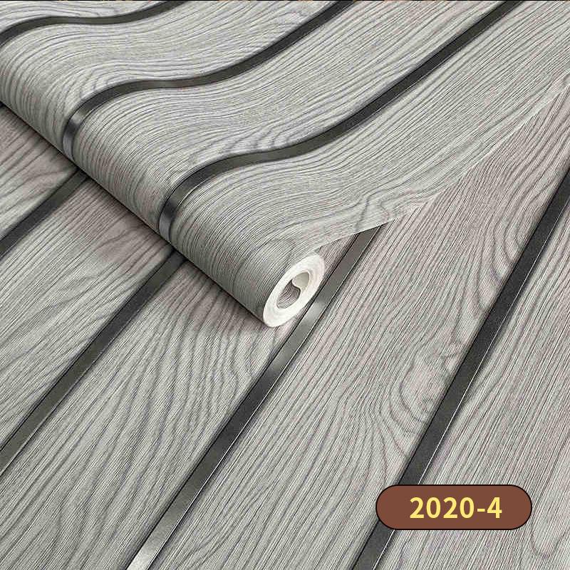 45cm*10m Self-Adhesive PVC Waterproof Peel & Stick 3D Striped Panels Wood Grain Wallpaper Furniture Accent Walls & Home Renovation Decor