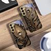 Golden Feather Gemstone For Samsung Galaxy S20 FE S21 S22 S23 Plus S24 Ultra 25Ultra S21+ S9+ S22Plus Golden glass phone case