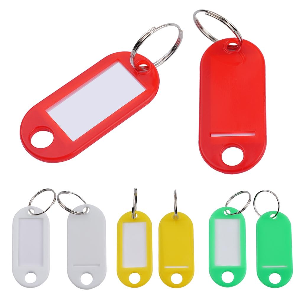 16mm Diameter In Silver 10X Label Keychain Keychain 10pcs 50.0mm X 22.0mm