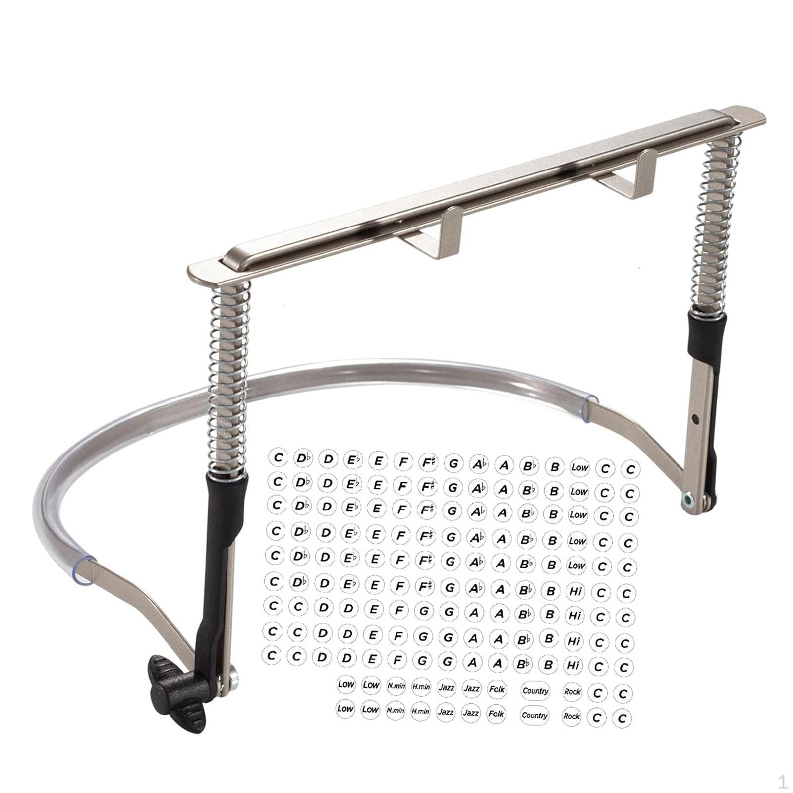 

24 Hole Harmonica Holder Neck Support Lightweight Portable Adjustable Harp Brace for Travel