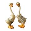 2pcs Statues Lawn Duck Ornament Animal Sculpture Gifts Artificial Cute Ducks Family Children Toys