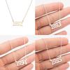 Stainless Steel Date Year Number Necklace Hollowed Personalized Birthday Gifts 1980-1999