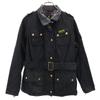 Wax Cotton Jacket 10 Black Waist Belt Women Used