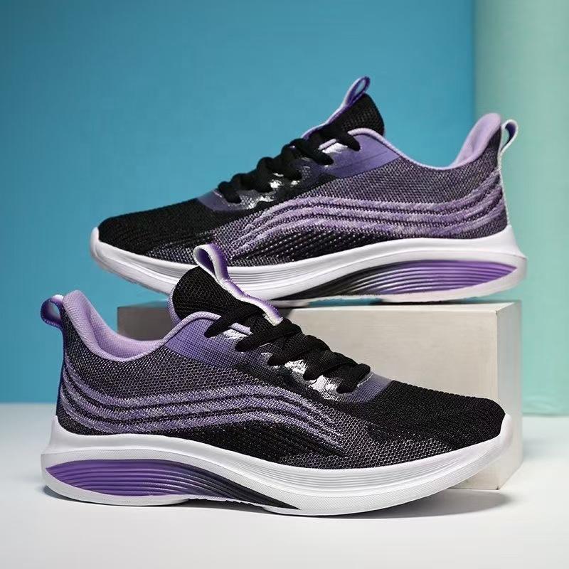 Breathable Flight Woven Student Walking Style Shoes Non-slip Soft-soled Sports Casual Women's Shoes Flat Non-slip Sneakers