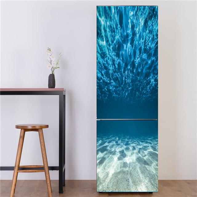 Underwater World Fish Sticker For Fridge Door Adhesive Waterproof Furniture Decoration Poster Wall Decal Kids Room Home Decor