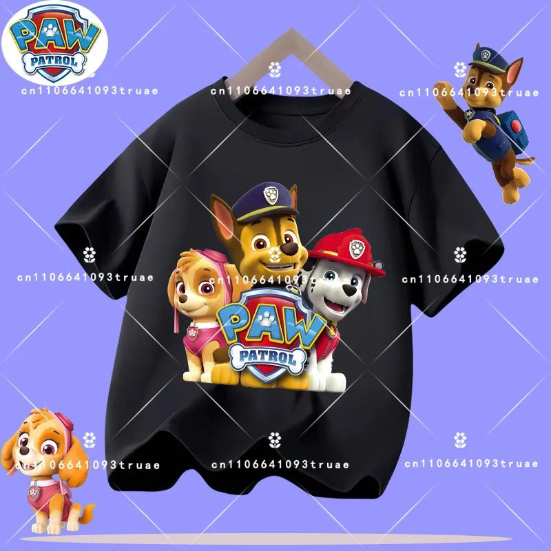 New Paw Patrol Children's Short Sleeve, Boys' Sports Shirt, Girls' Casual Top, Summer Cartoon Print