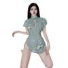 Sex uniform classical stand-up collar cheongsam hot perspective sex underwear split fork free cheongsam temptation
