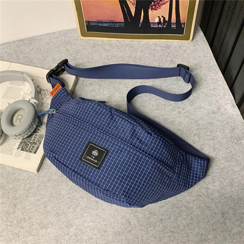 Waterproof Nylon Sling Bag for Unisex Multiple Pockets Outdoor Travel Waist Pack