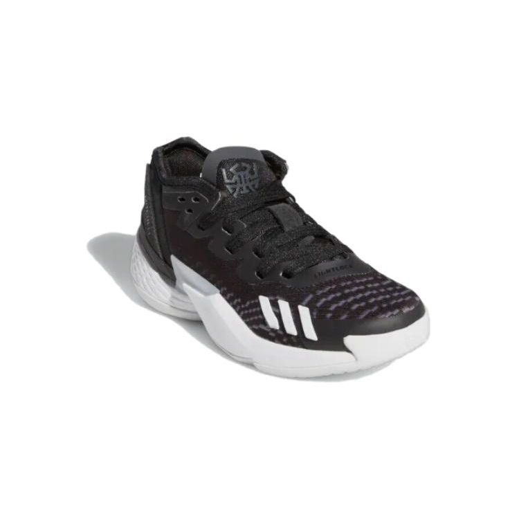 Adidas D.O.N. Issue #4 Little Kid Black Carbon Kids Sneakers Core-Black Cloud-White GW9014