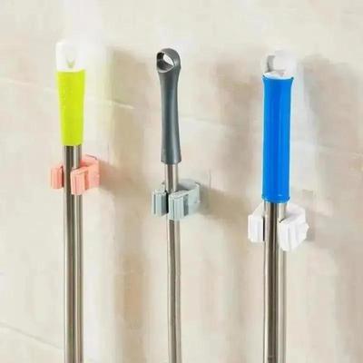 Multifunktionale selbstklebende Mehrzweckhaken zur Wandmontage, Organizer für Mop, Regenschirmhalter, für Zuhause, Pinsel, Besen, Aufhänger, Lagerregal