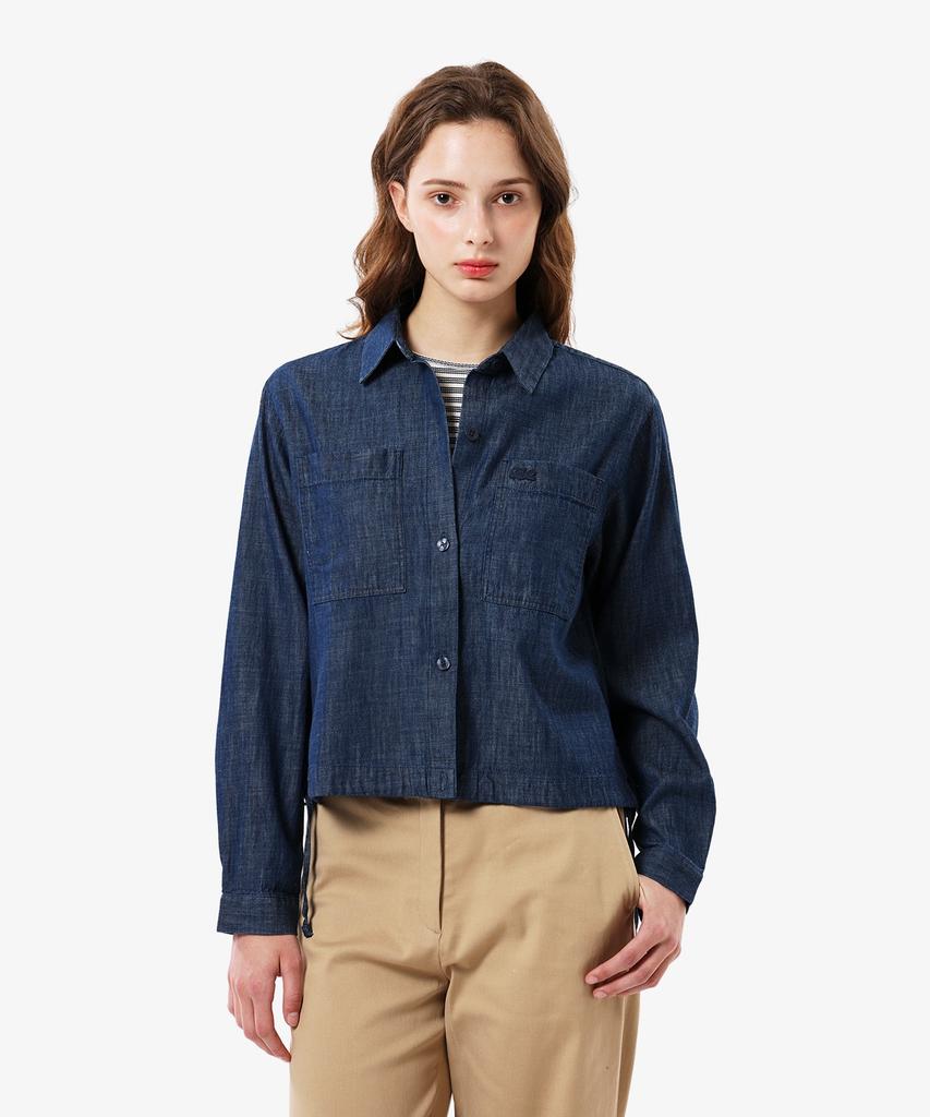 LACOSTE Women'S Denim Outerwear Shirt Cf115E-56N 36L