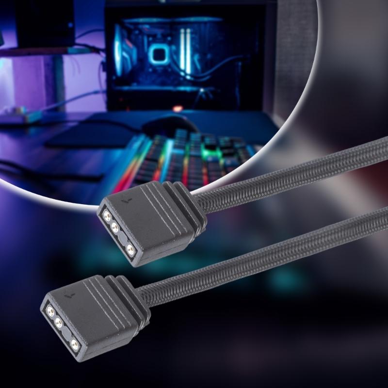 ARGB Splitter Extension Cable 30cm/60cm For ARGB Fans And LED Strips Compatibles 3 Pin Female Connectors