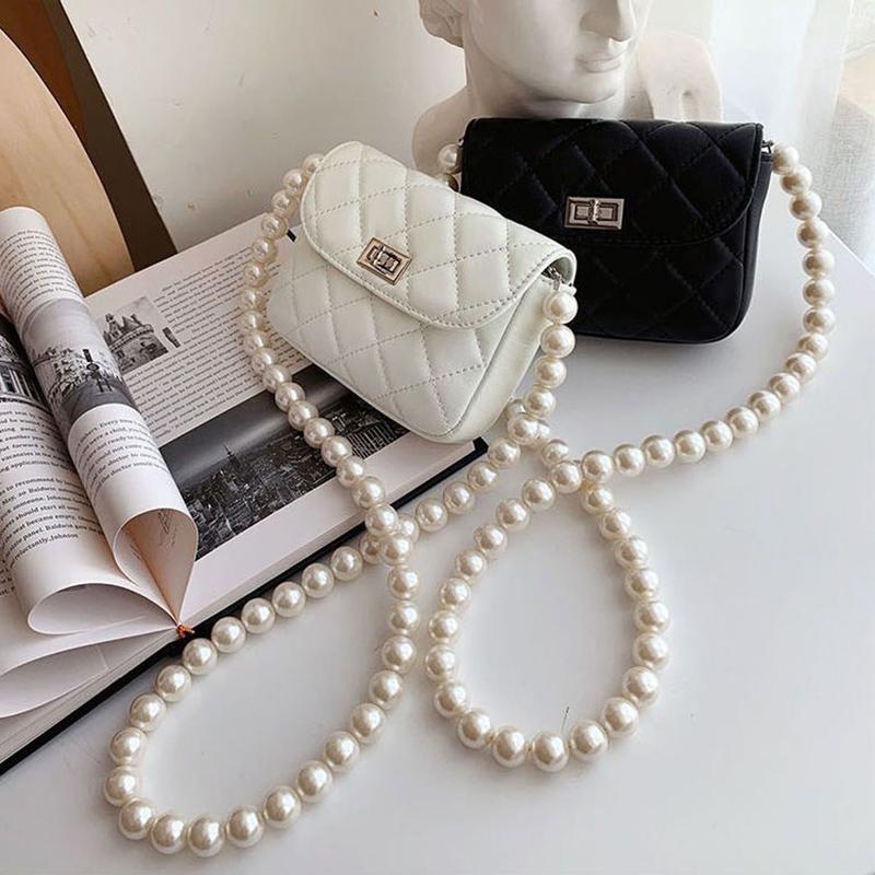 Pearl Beaded Phone Lanyard for iPhone 16/16 Plus/16 Pro/16 Pro Max 110cm Crossbody Chain Strap
