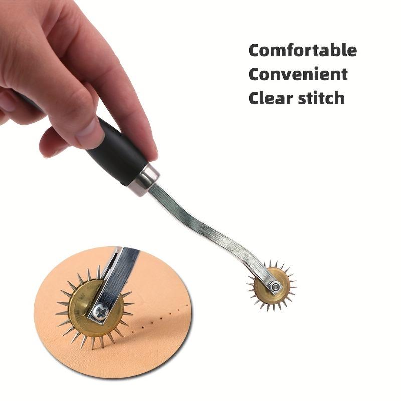 1pc/2pcs Stainless Steel Paper Leather Gear Teeth Scribing Wheel for Overstitch Marking Spacing in Leather Craft and Sewing