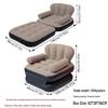 Single Outdoor/Indoor Inflatable Camping Mattress with Flocking