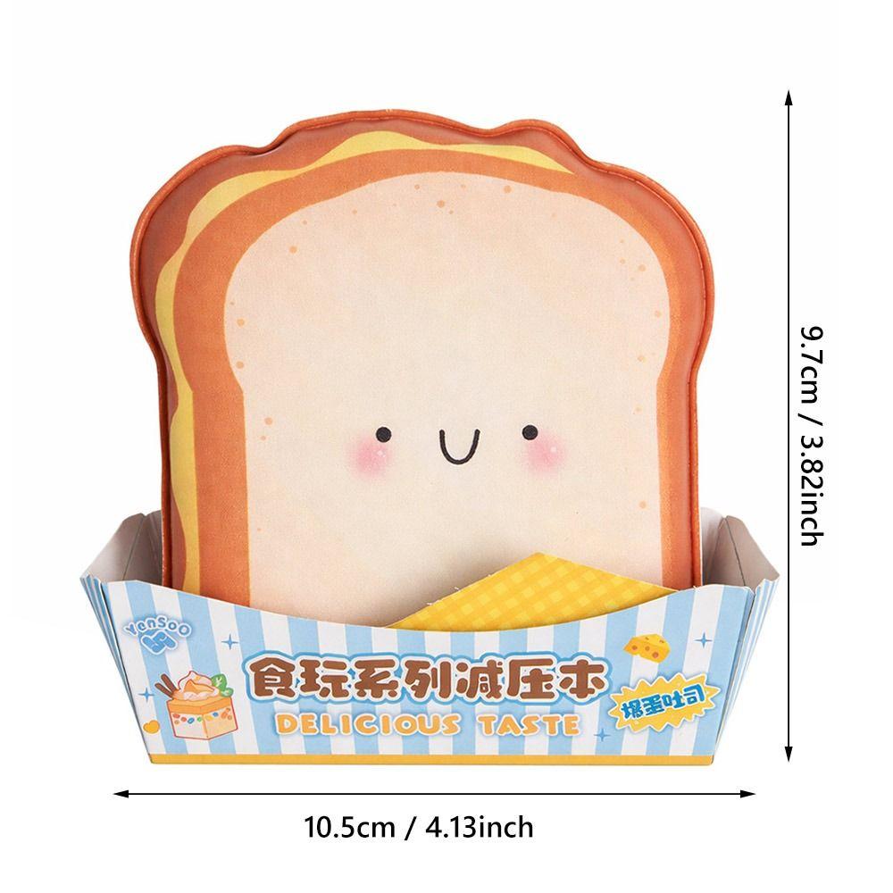 Paper Memo Pad Cartoon Toast Mini Notepad Convenient Squeeze Toy Notebook Work Supplies