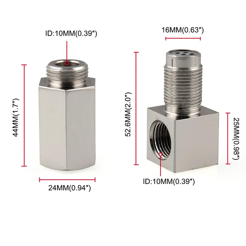90° O2 Oxygen Sensor Spacer Engine Light CEL Check Bung Mini Catalytic Converter 90° O2 Oxygen Sensor Spacer Engine Light CEL Check Bung Mini Catalytic Converter