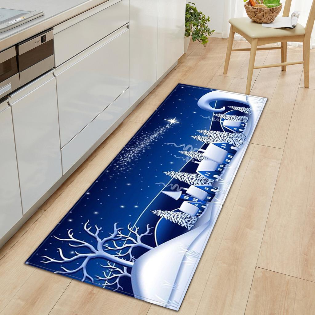 Christmas Porch Entrance Mat Kitchen Absorbent Strip Bathroom Non-Slip Mat Bedroom Living Room Carpet Floor Mat
