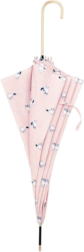 Because Long Umbrella, 58cm, UV Protection, Cats, Pink, B-133827