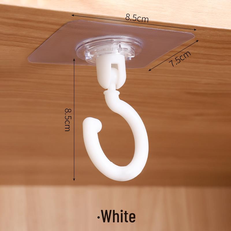 5-Haken Drehbarer Selbstklebender Wandhalter für Küche, Decke und Tür - Nahtloses Bohrloses Design für Utensilien, Kleidung und Hüte