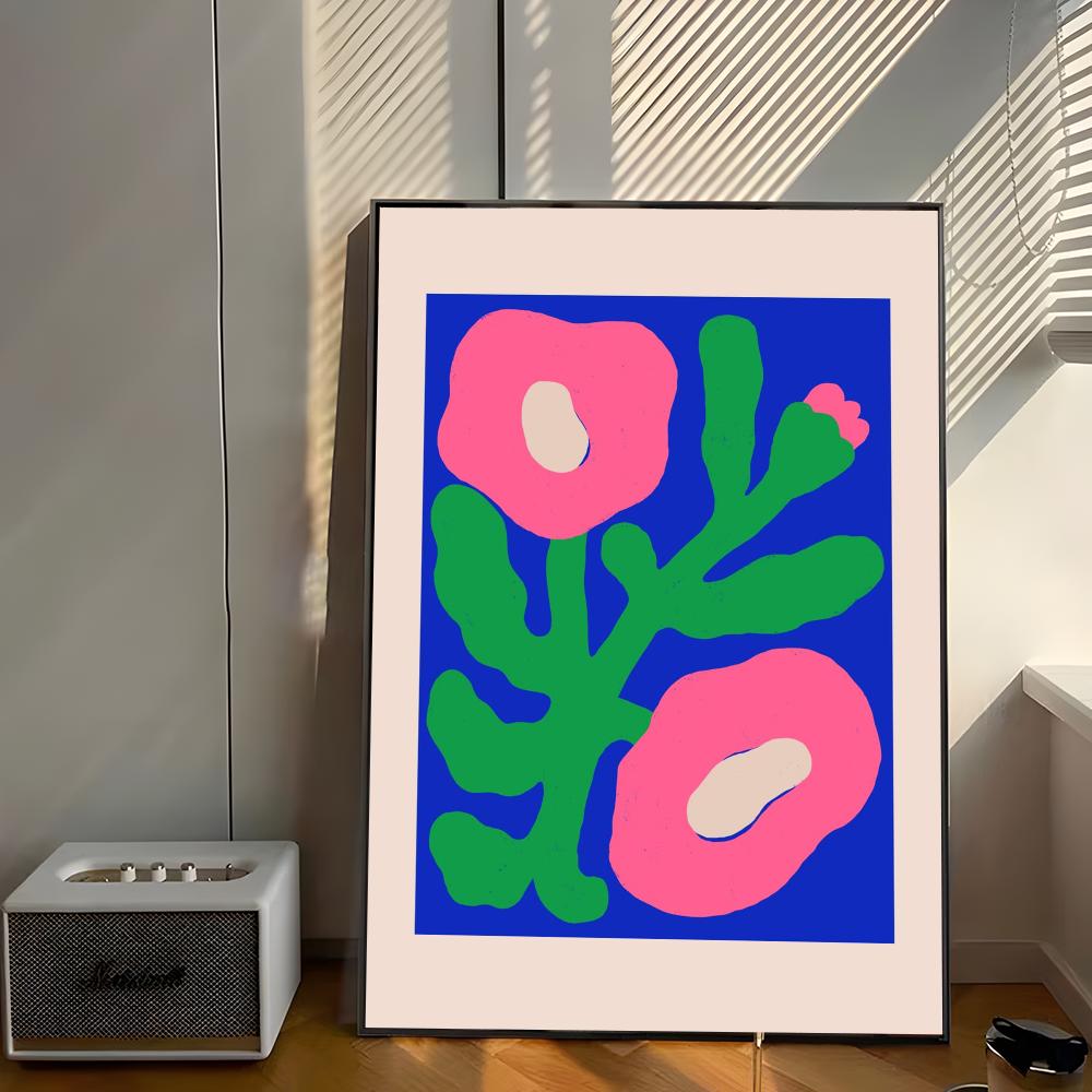 Colorful Anemones Shapes Flower Market Poster Decor Vintage Decorative Painting Classic Movie Posters Wall Art Painting